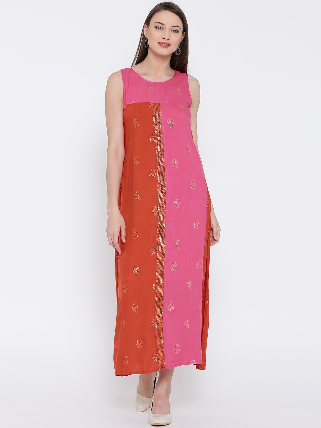 global desi maroon maxi dress