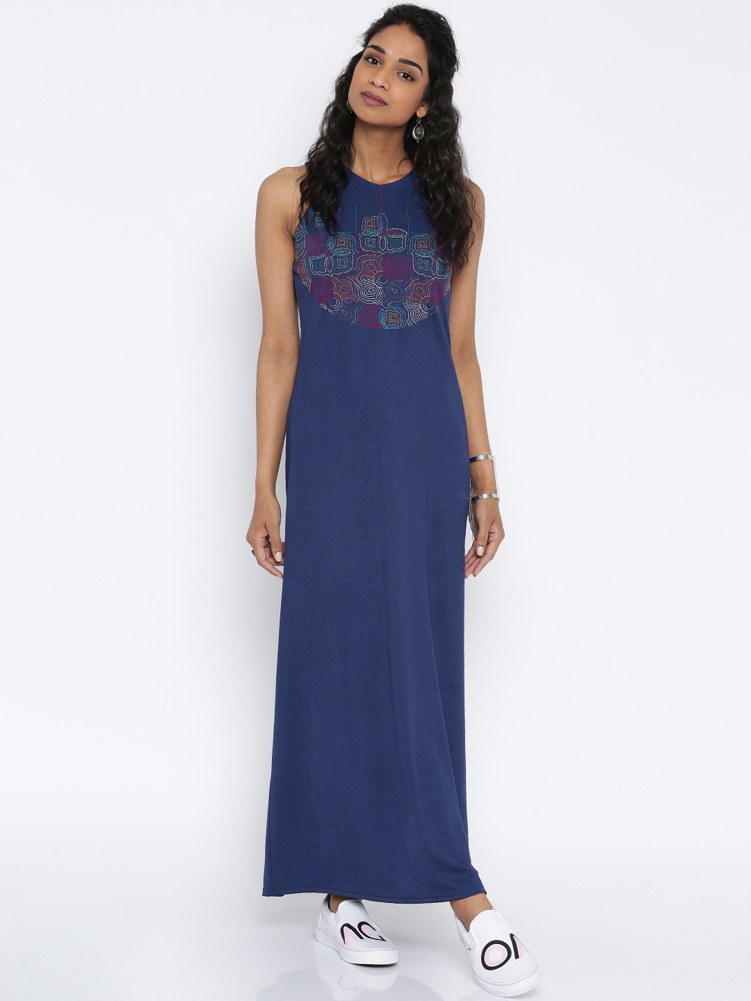 Global desi store blue maxi dress