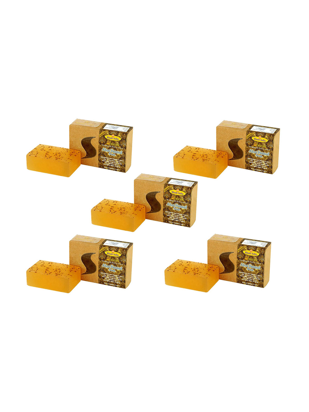 abeers Pack of 5 Khadi Abeers Handmade Aloe Fennel With Essential Oil Premium Soap