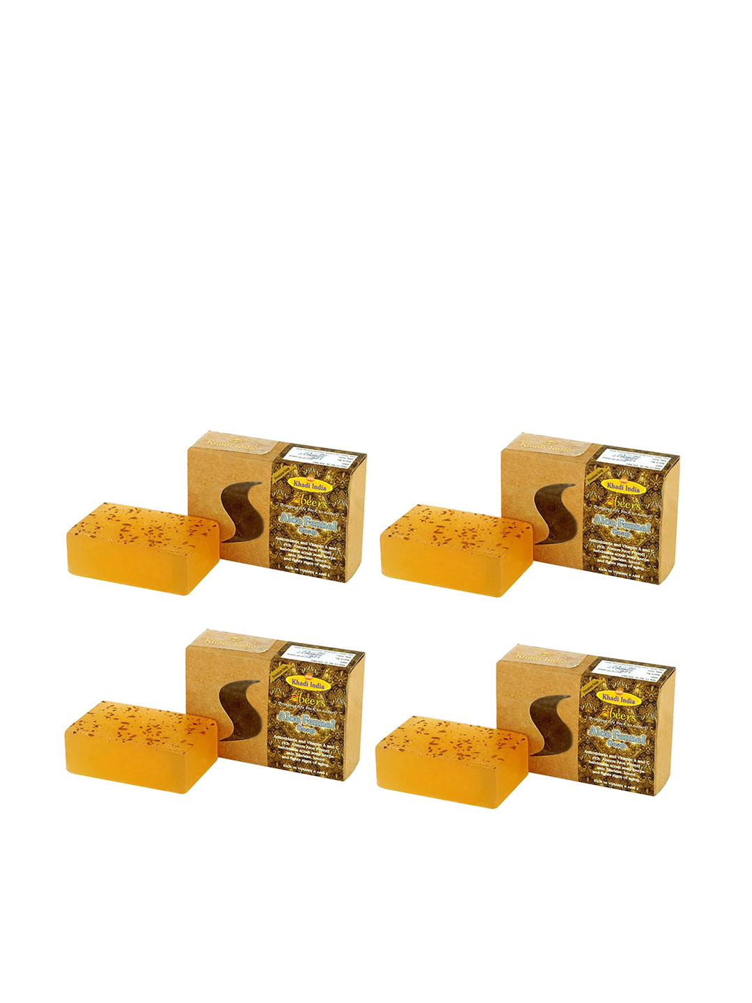 abeers Pack of 4 Handmade Aloe Fennel With Essential Oil Premium Soaps
