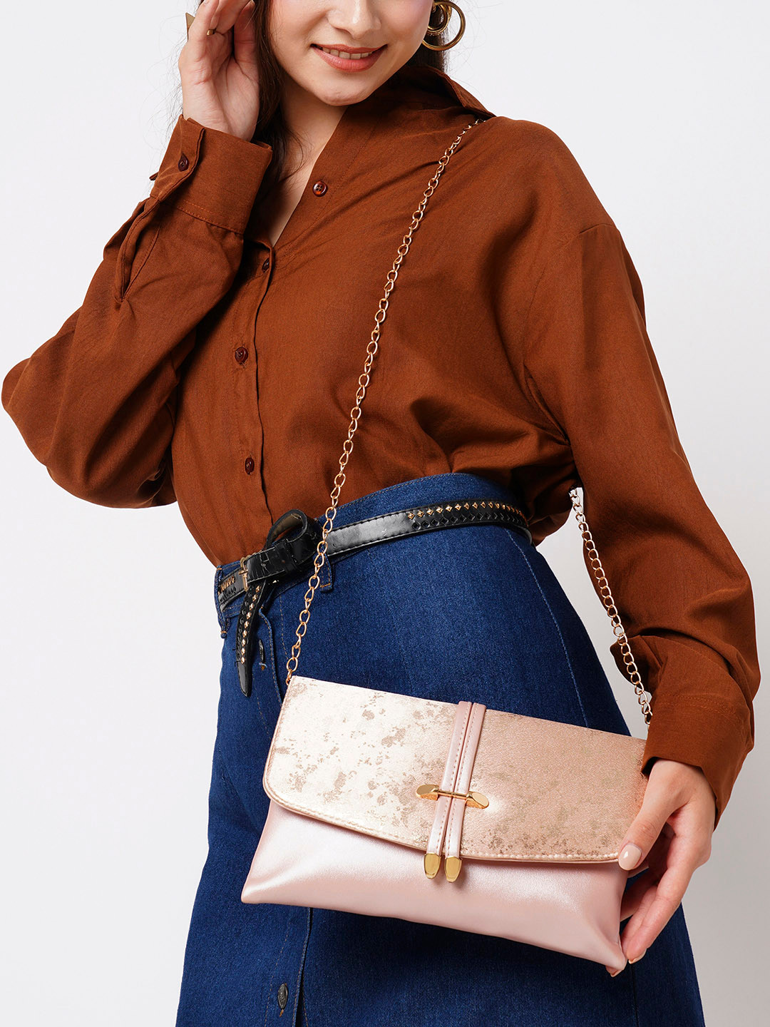 Lavie Women Black Chirpy Envelope Clutch