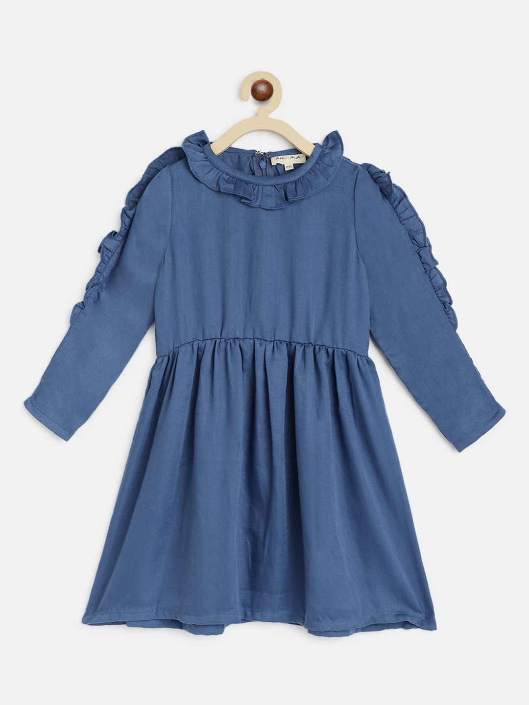 am ma Blue Satin Dress