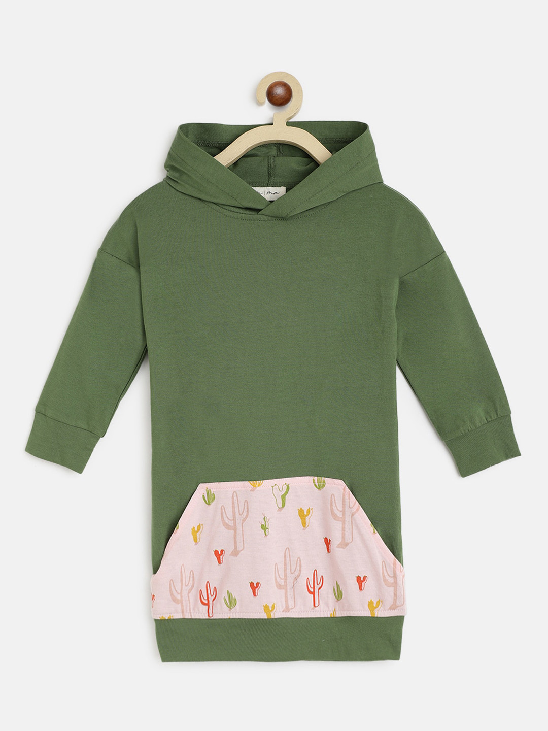 am ma Green Jumper Dress