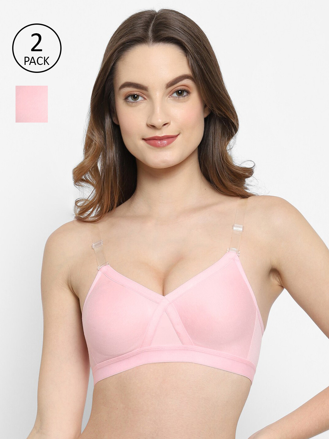 Floret Pack of 2 Pink Minimizer Bras