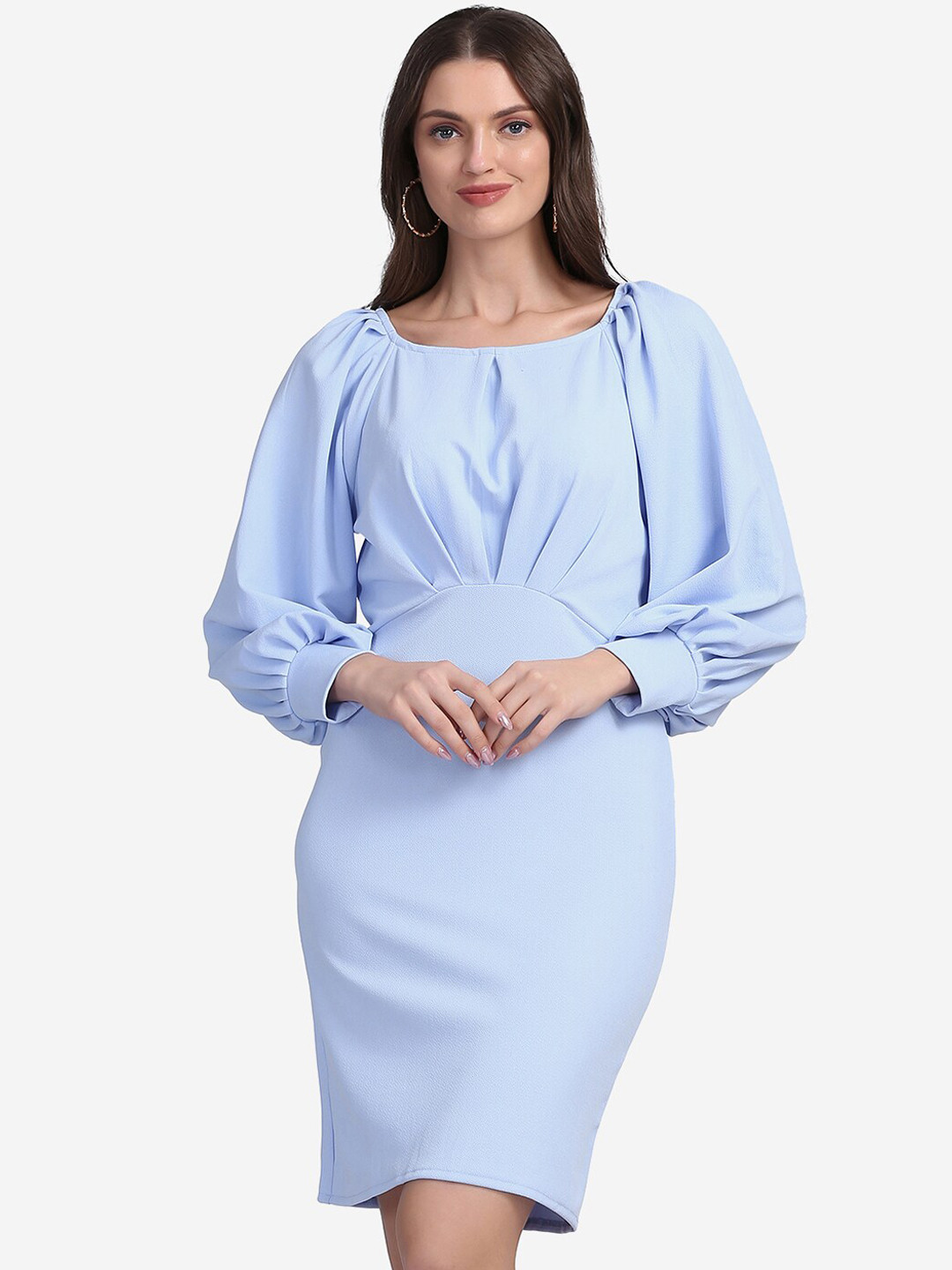 Sugathari Blue Sheath Dress