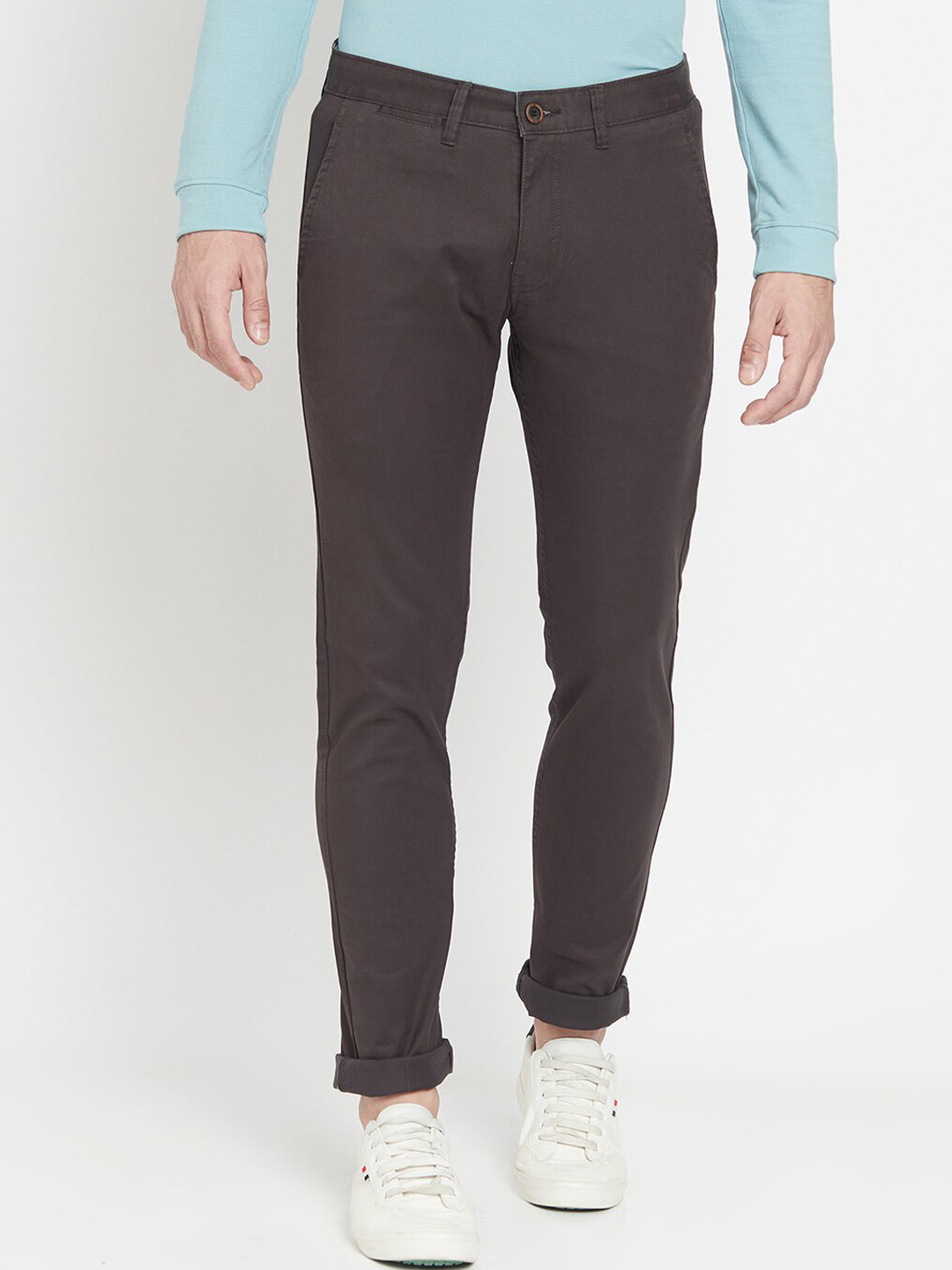 Octave Men Brown Trousers