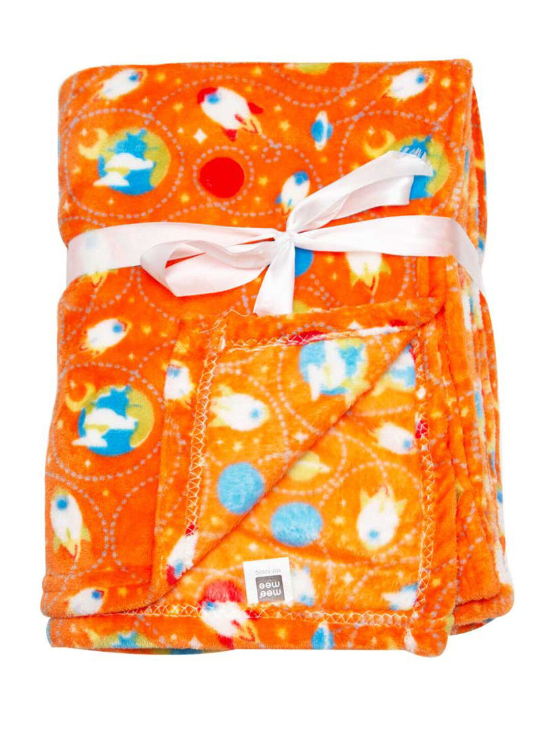 MeeMee Orange & Blue Cartoon Characters Heavy Winter 350 GSM Single Bed Blanket