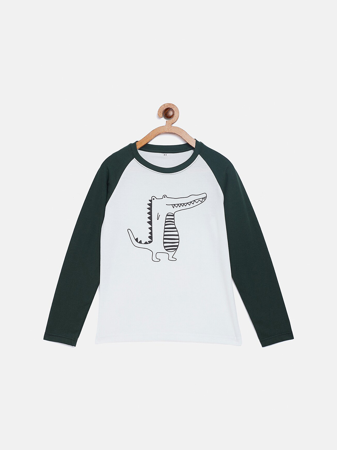 LILCLAN - BY THE DRY STATE Boys White Typography Drop-Shoulder Sleeves Applique T-shirt