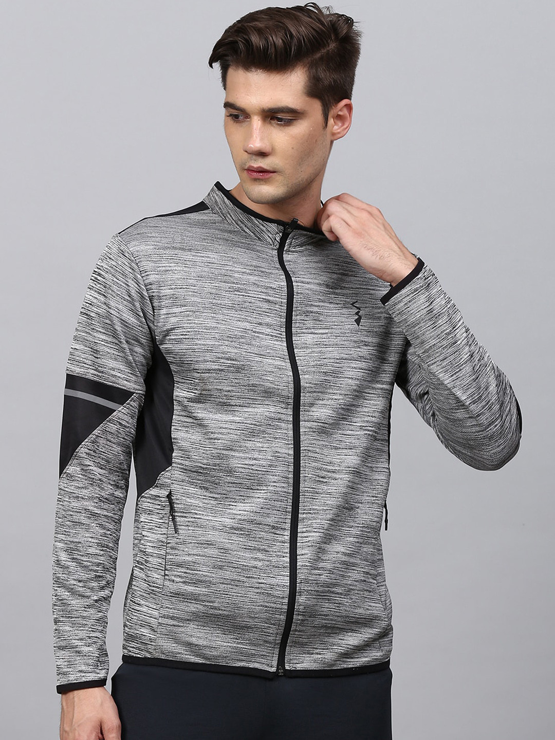 CAHOOT Men Grey Windcheater Outdoor Sporty Jacket