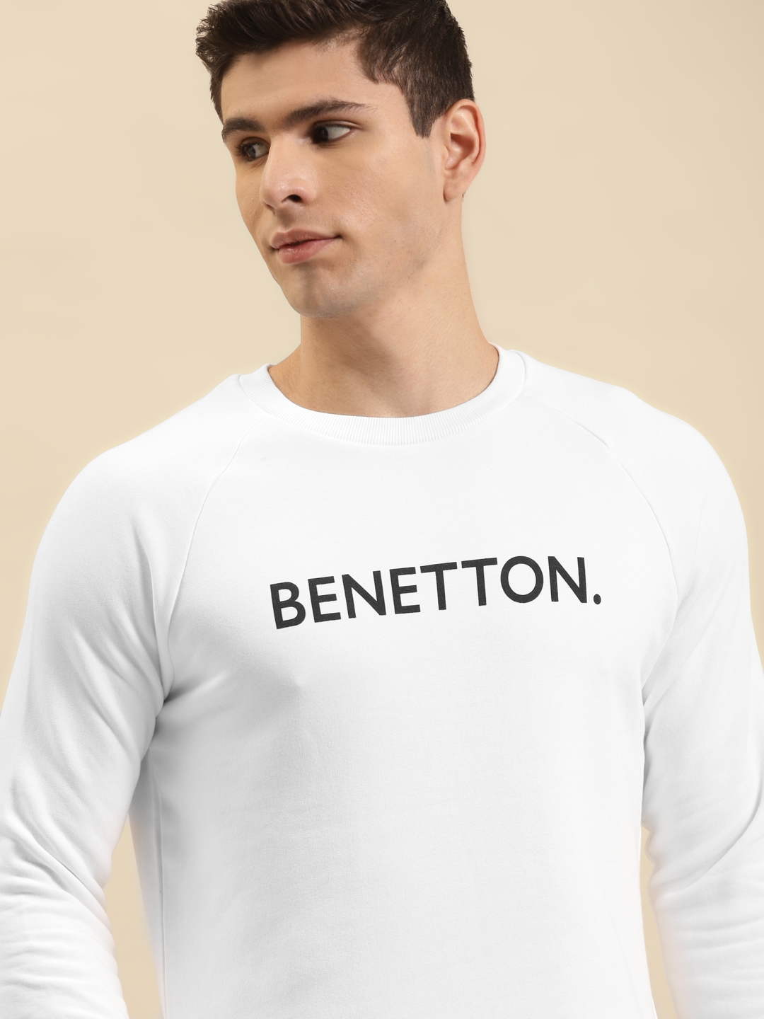 United Colors of Benetton Men White Sweatshirt