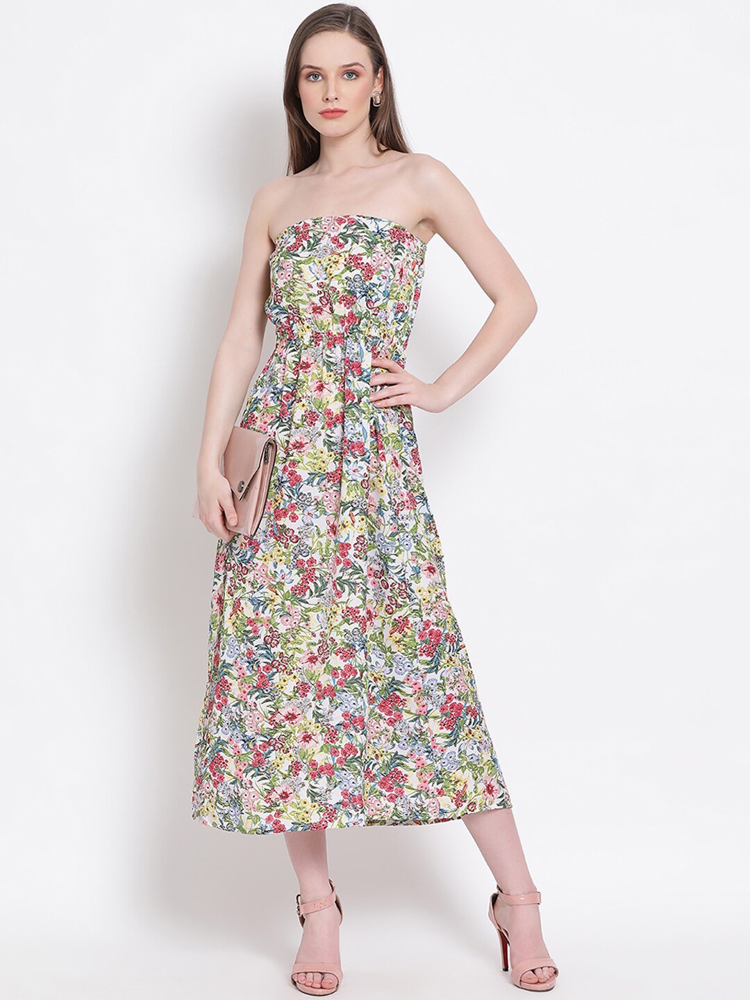 DRAAX Fashions Multicoloured Floral Midi Dress