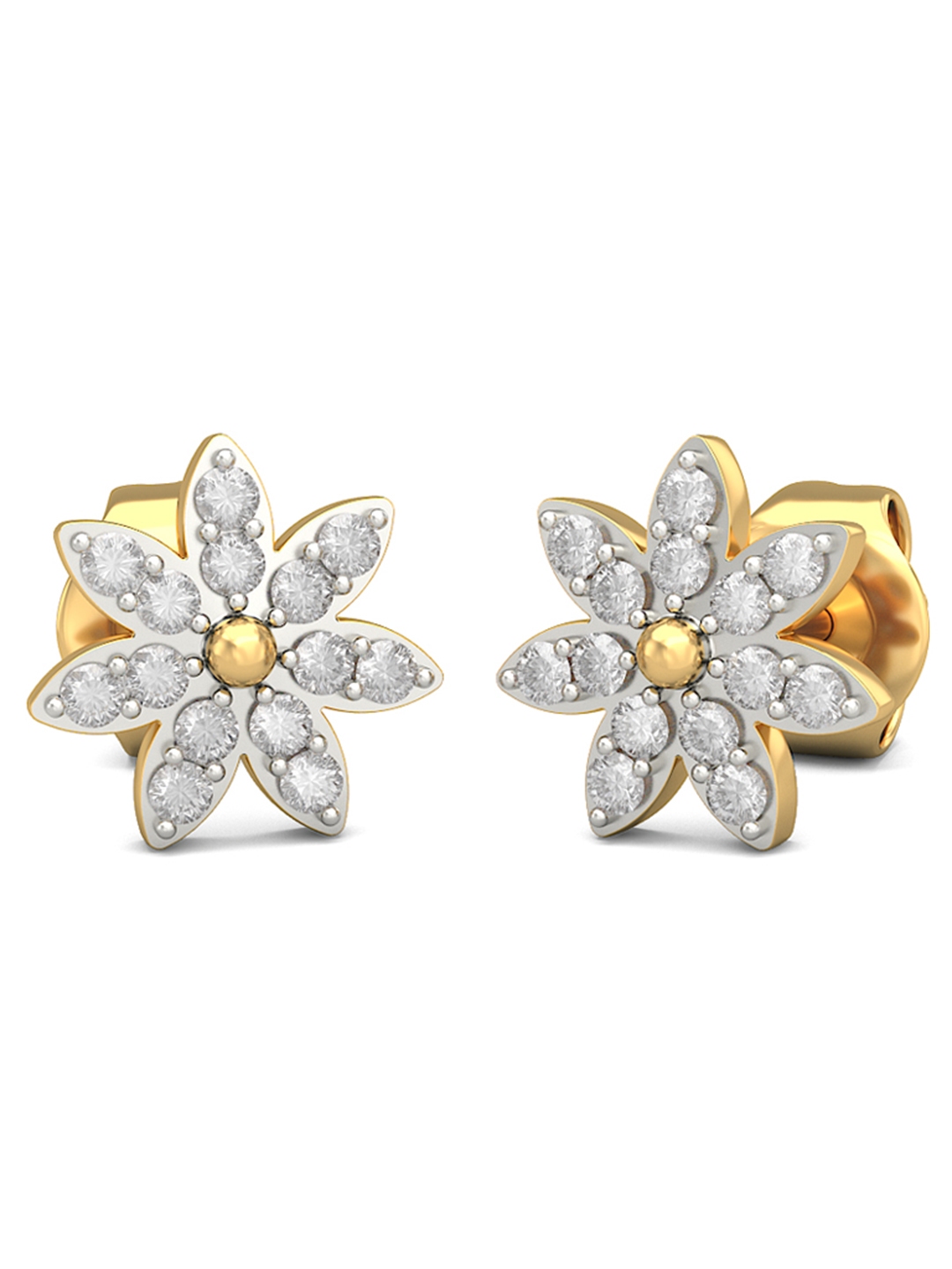 Bluestone 1 034 G 14 Karat Gold Idha Stud Earrings With Diamonds Image