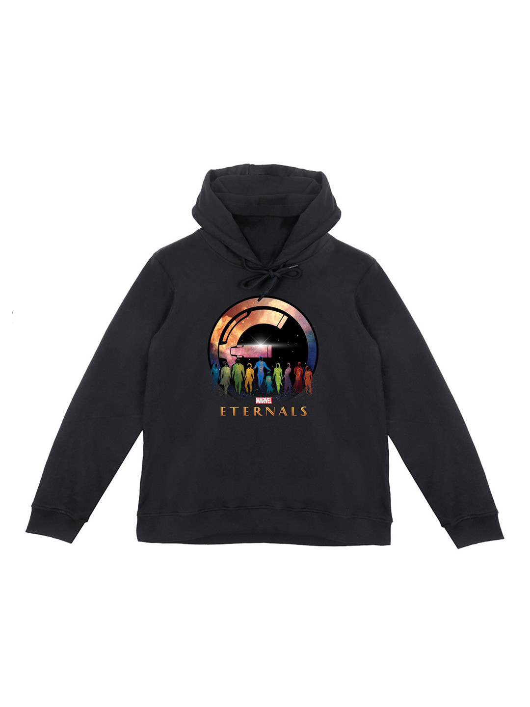 Marvel by Wear Your Mind Kids Black Eternals Printed Hooded Sweatshirt