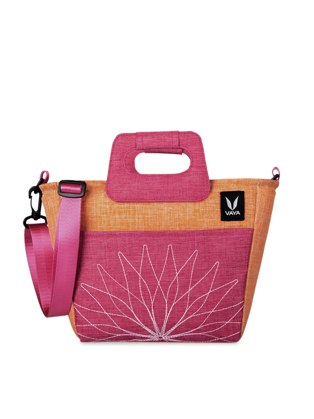 Vaya Orange Pink Insulated Waterproof Lunch Bag