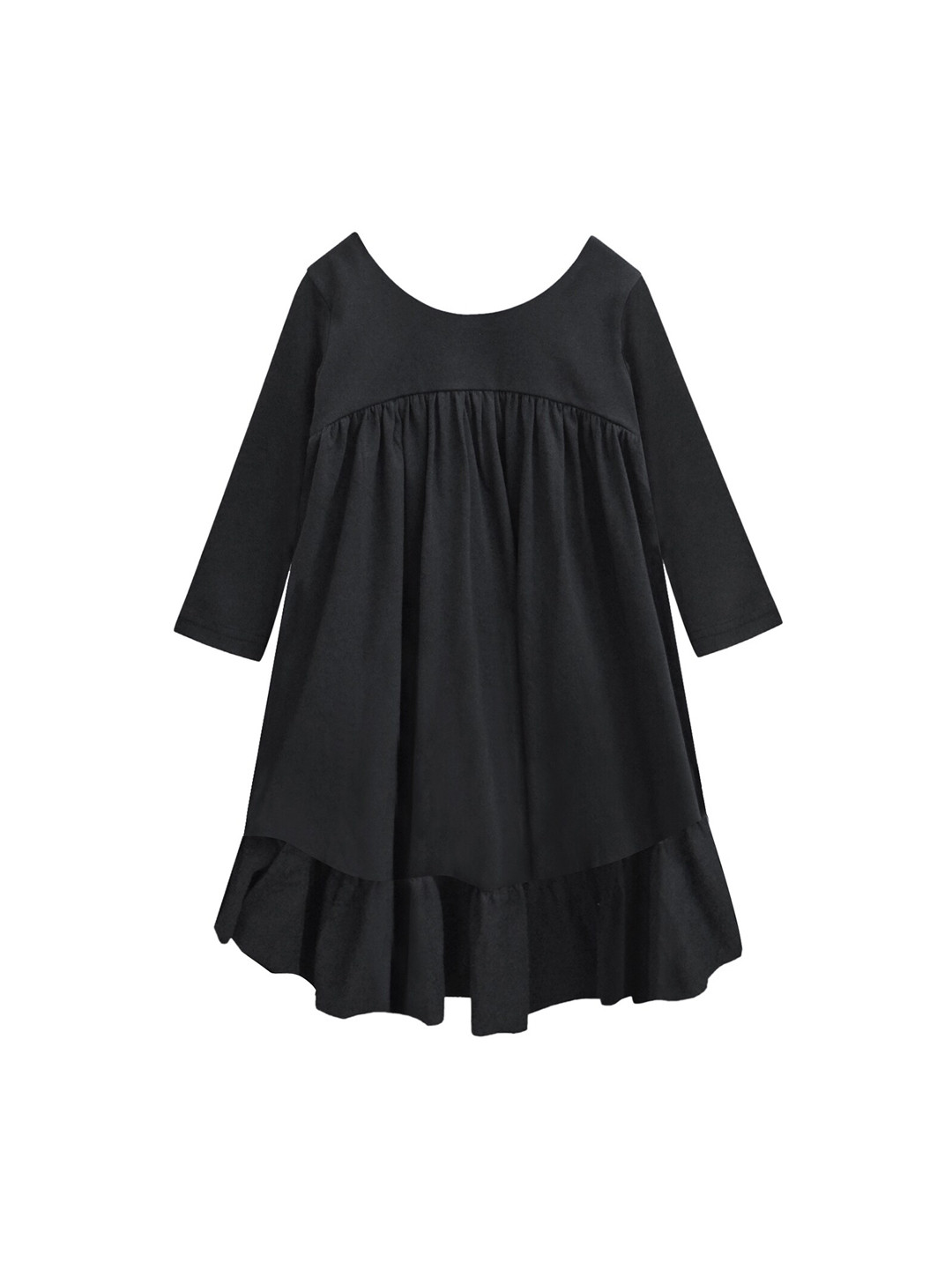 A T U N Black Empire Dress