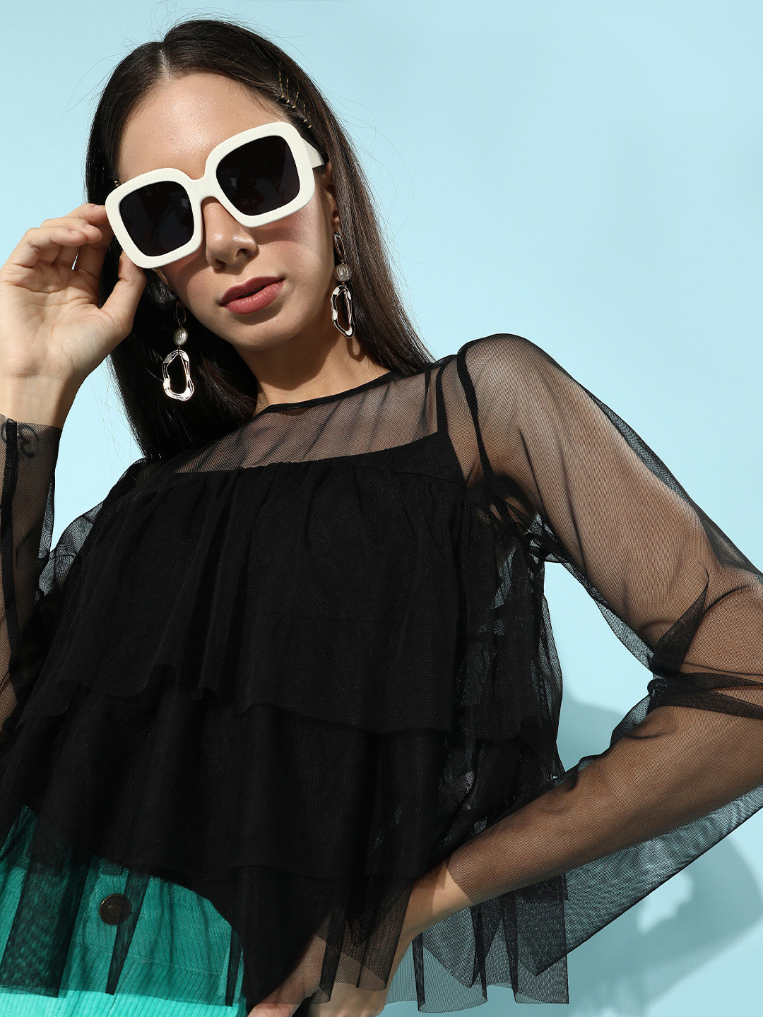 EVERYDAY by ANI Black Regular Top