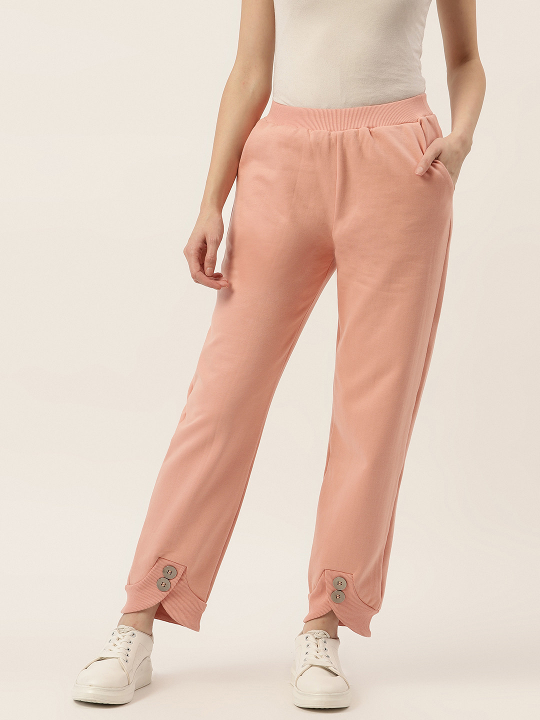 BRINNS Women Nude Pink Fleece Joggers