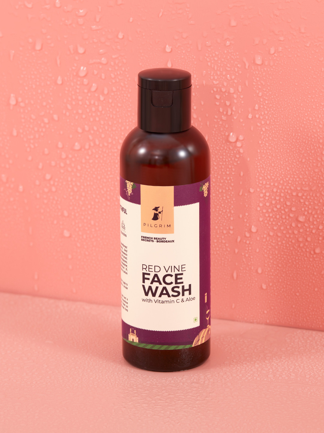 Pilgrim Red Vine Face Wash Cleanser for Anti Ageing & De-Pigmentation