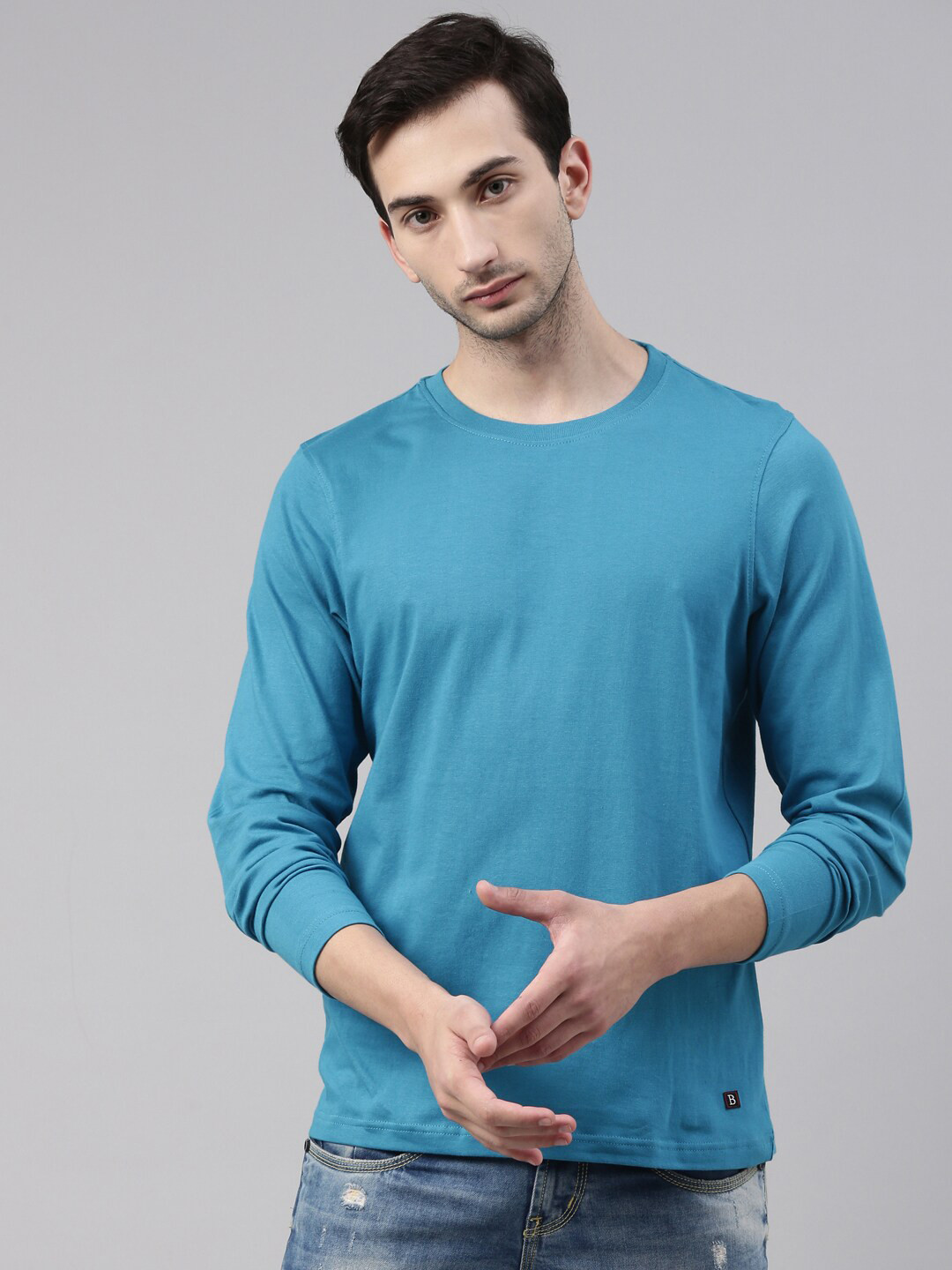 Bushirt Men Blue Cut Outs T-shirt