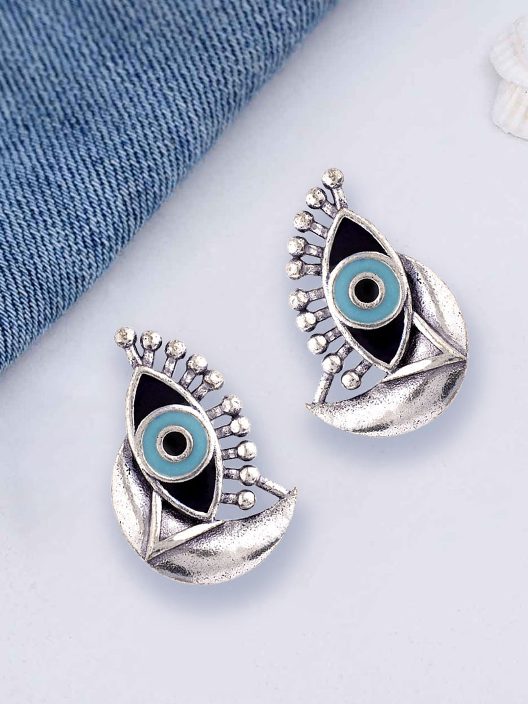 Evil Eyes Eye Motif Earrings