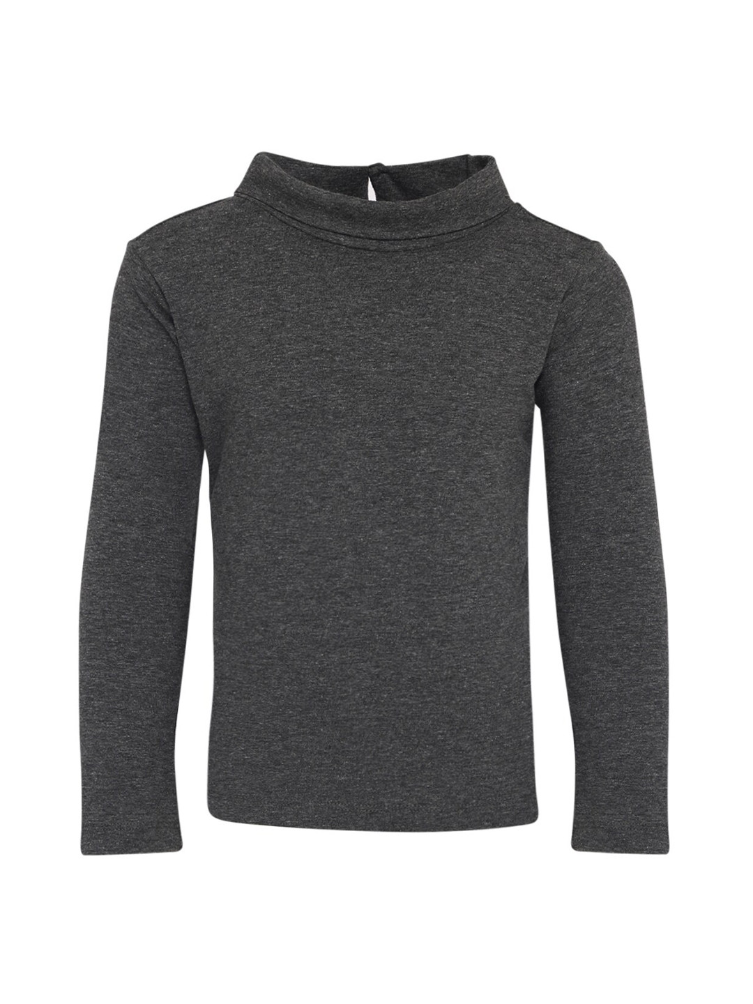 A Little Fable Girls Grey Turtle Neck T-shirt