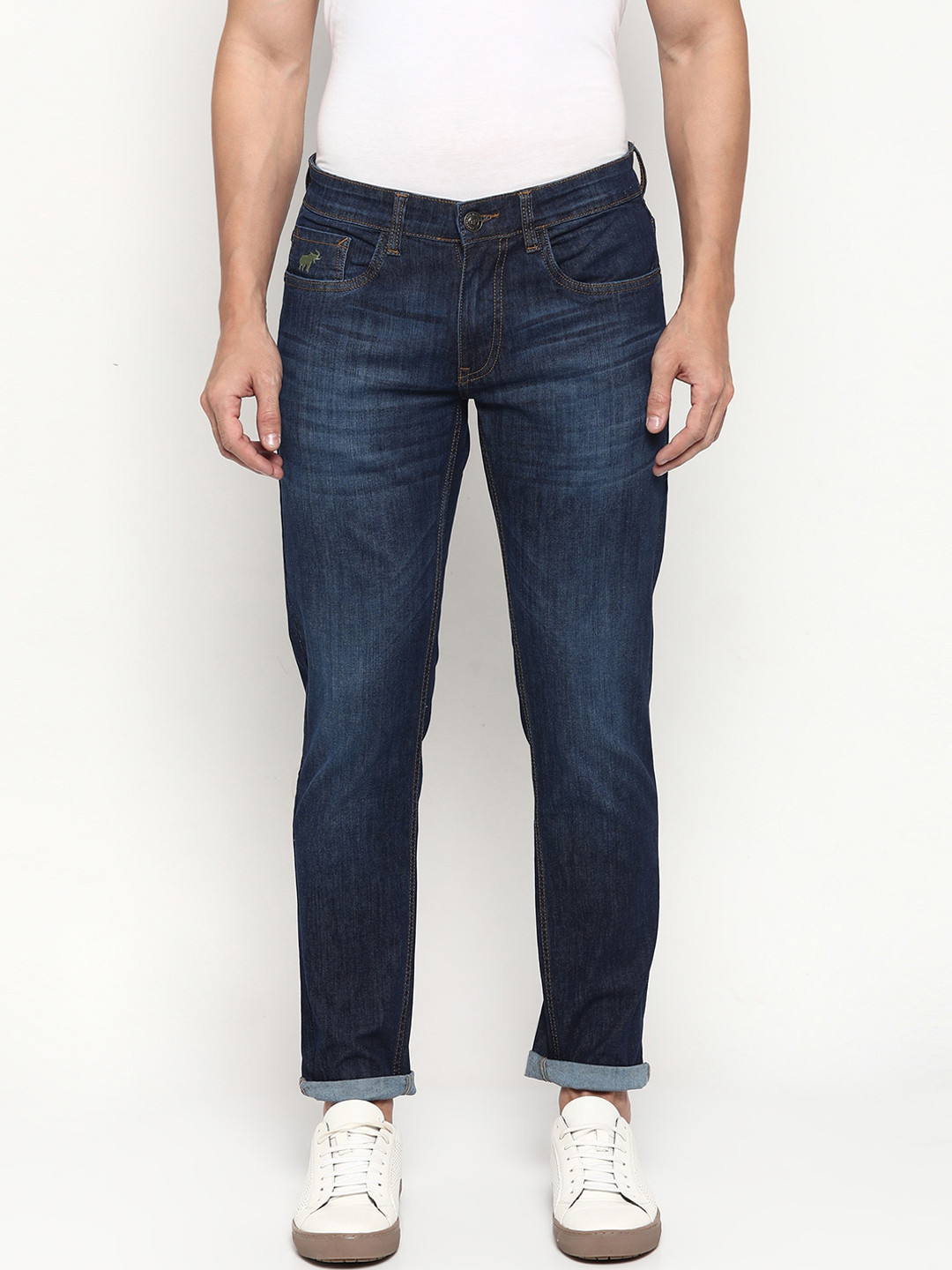 RUG WOODS Men Blue Light Fade Jeans