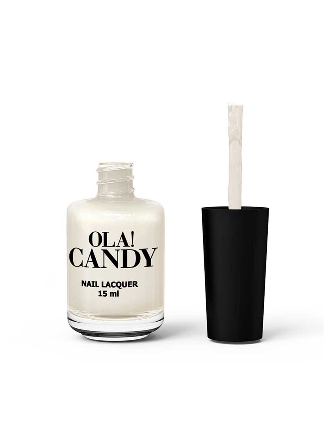 OLA CANDY White Glossy Long Lasting Nail Polish - 15 ml