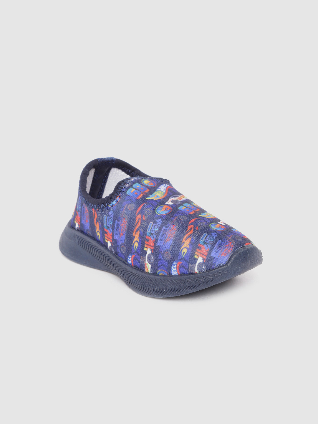 toothless Boys Blue Hot Wheels Printed Slip-On Sneakers