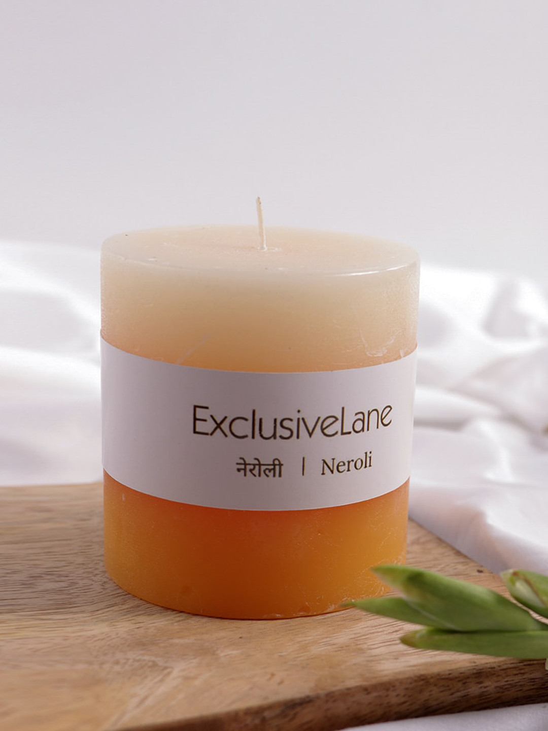 ExclusiveLane Neroli Nostalgia Scented 1 Wick Solid Geometric Regular Pillar Candles