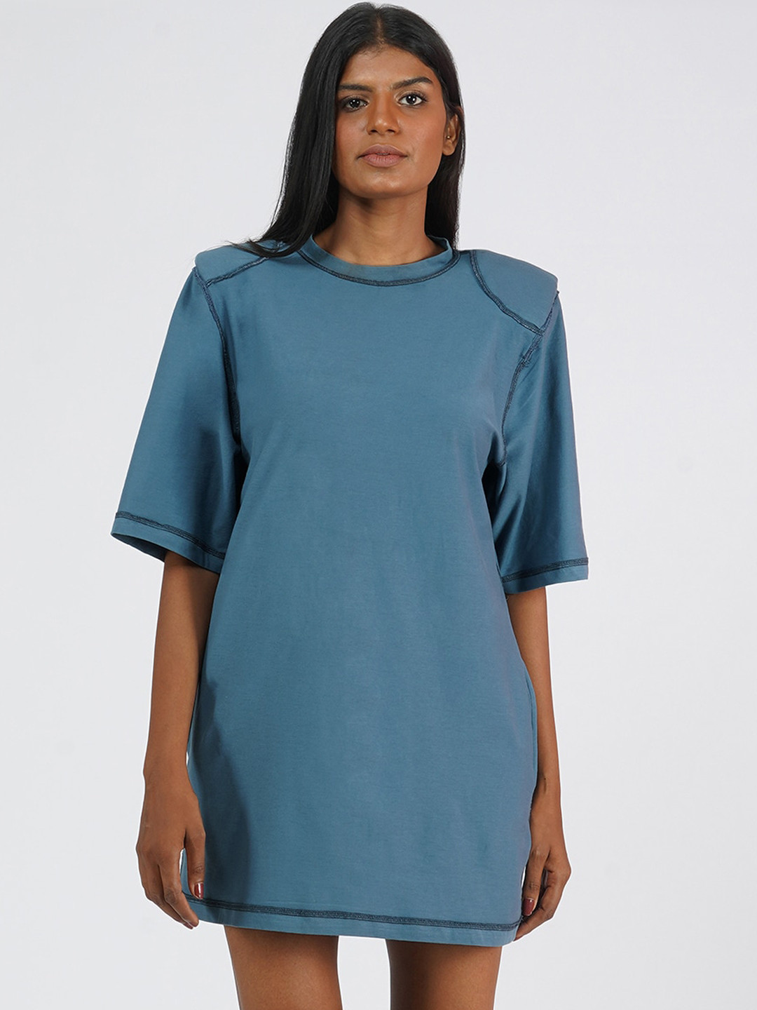 KLAS NOBL Blue Cotton Shirt Dress