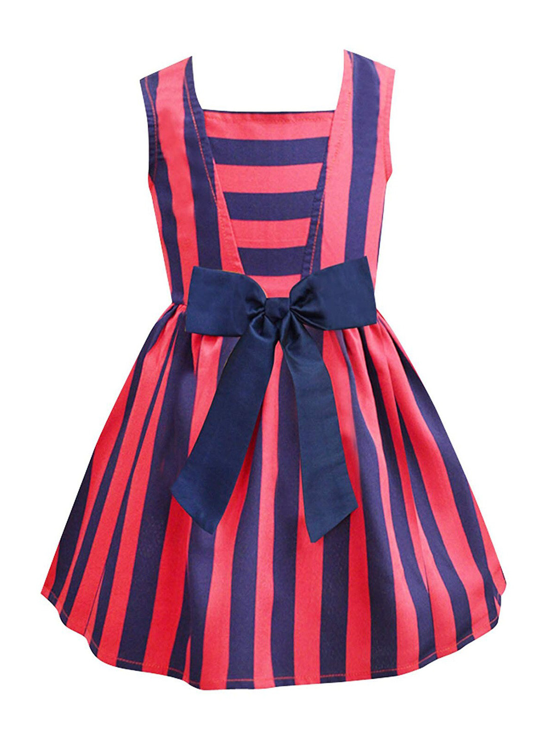 A T U N Red Striped Dress