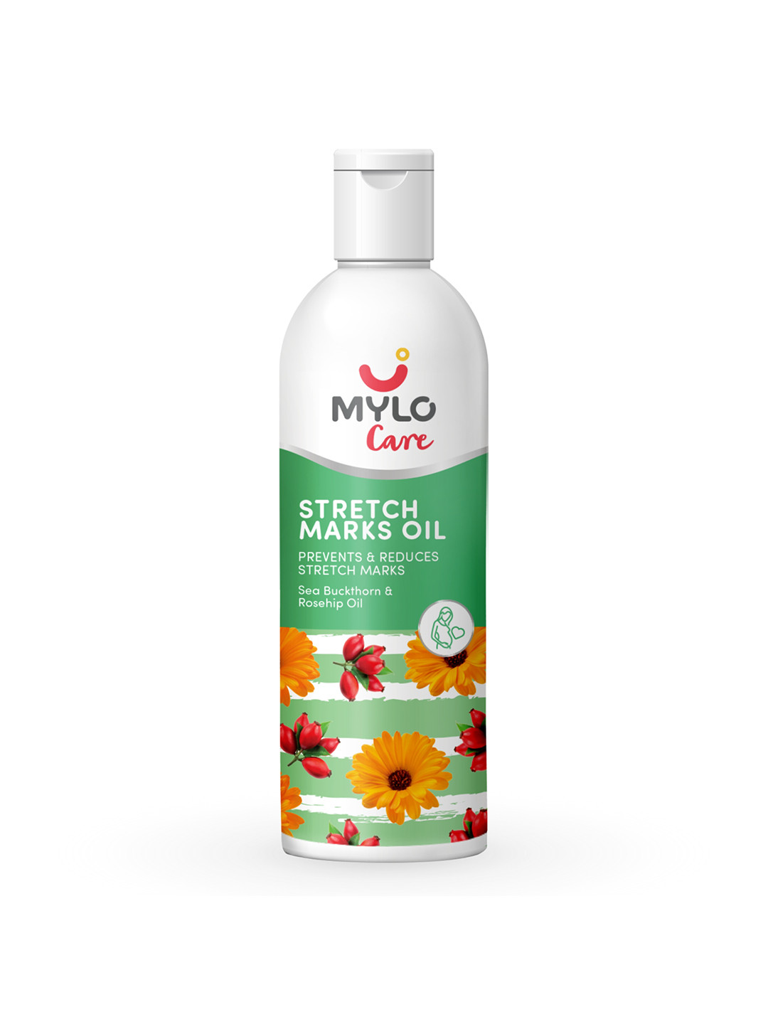 Mylo Stretch Marks Oil for Pregnancy with Vitamin E Sea Buckthorn & Argan Oil - 100ml