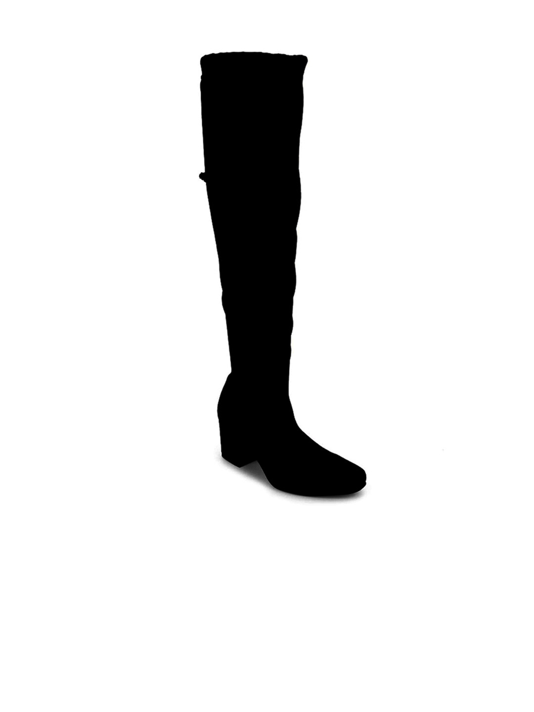 Truffle Collection Black Suede Block Heeled Boots