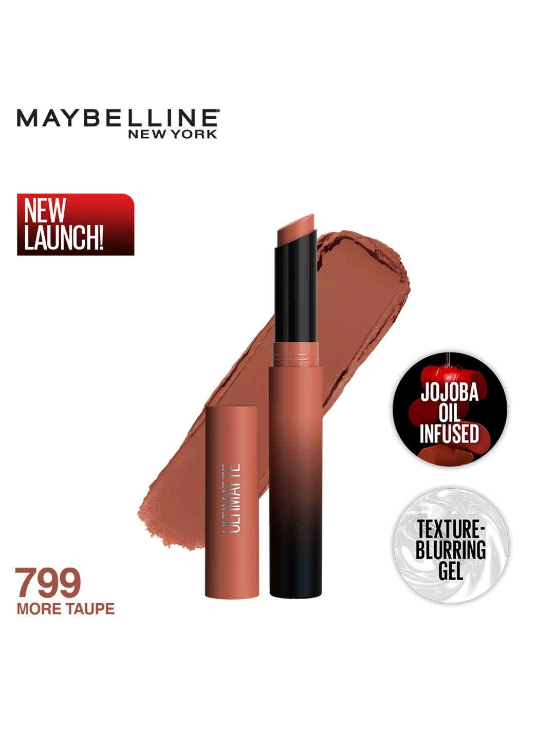 Maybelline New York Color Sensational Ultimattes Lipstick  799 More Taupe