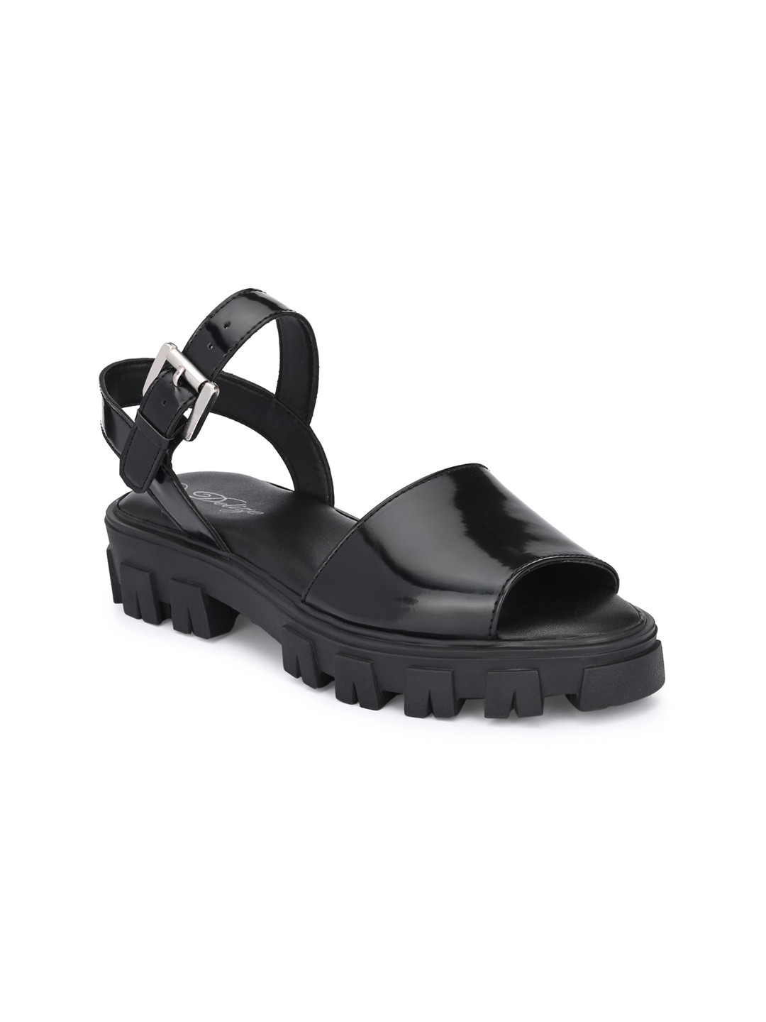 Delize Black Block Sandals