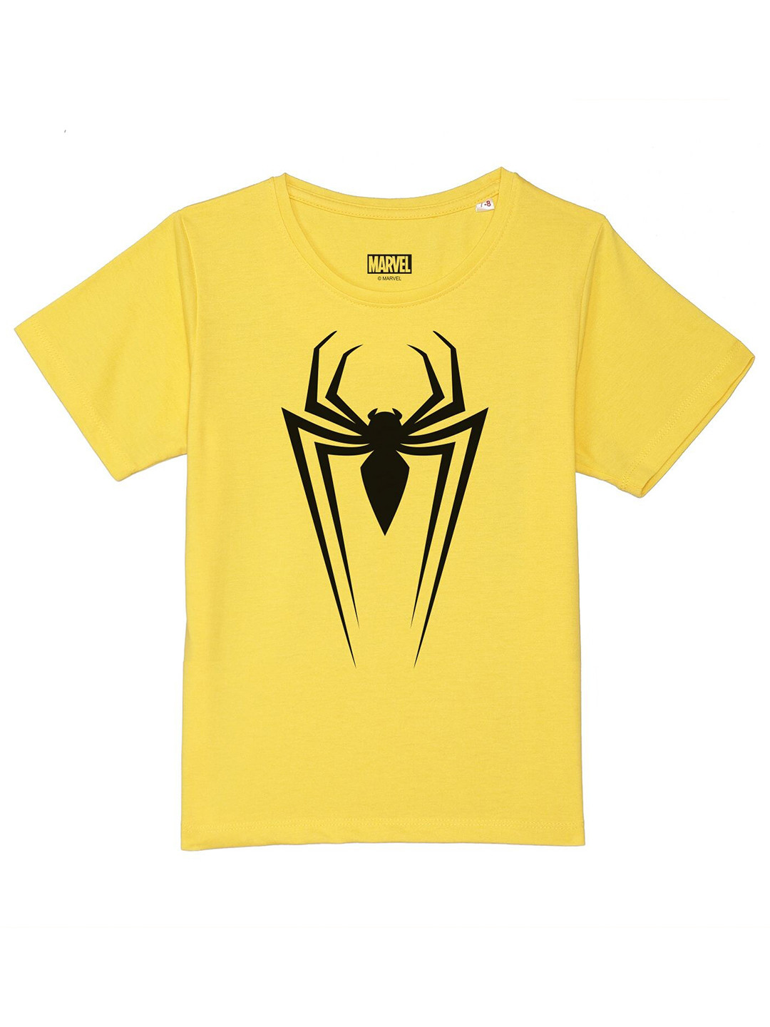 Marvel by Wear Your Mind Boys Yellow Spiderman Printed T-shirt
