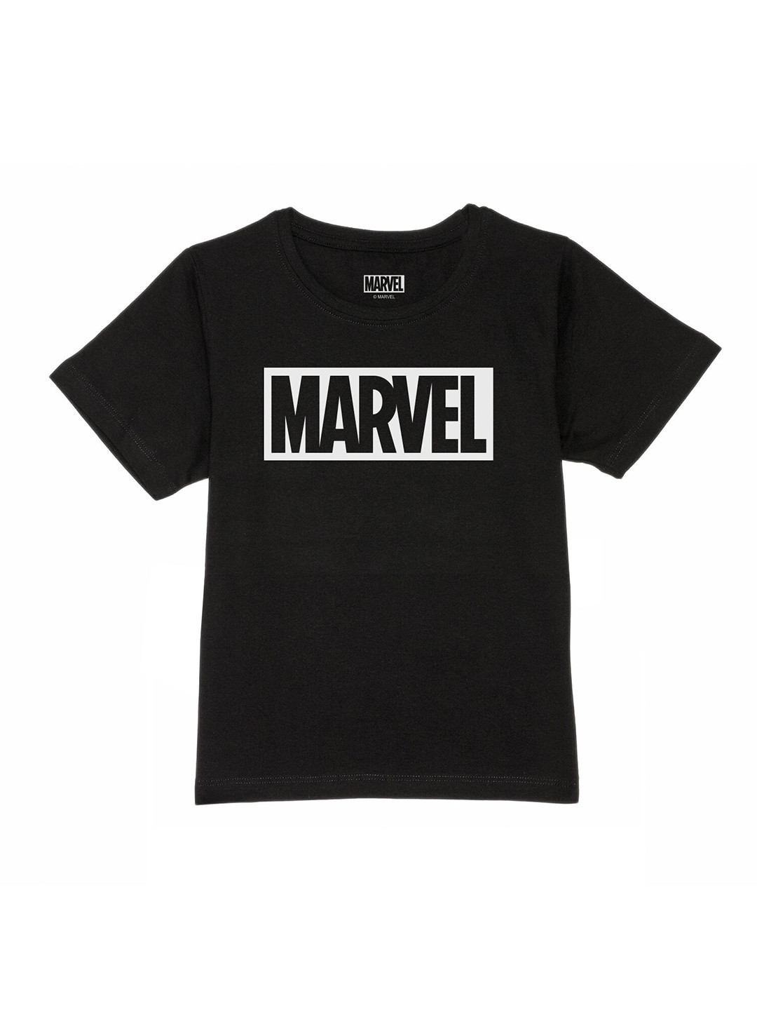 Marvel by Wear Your Mind Boys Black Printed T-shirt