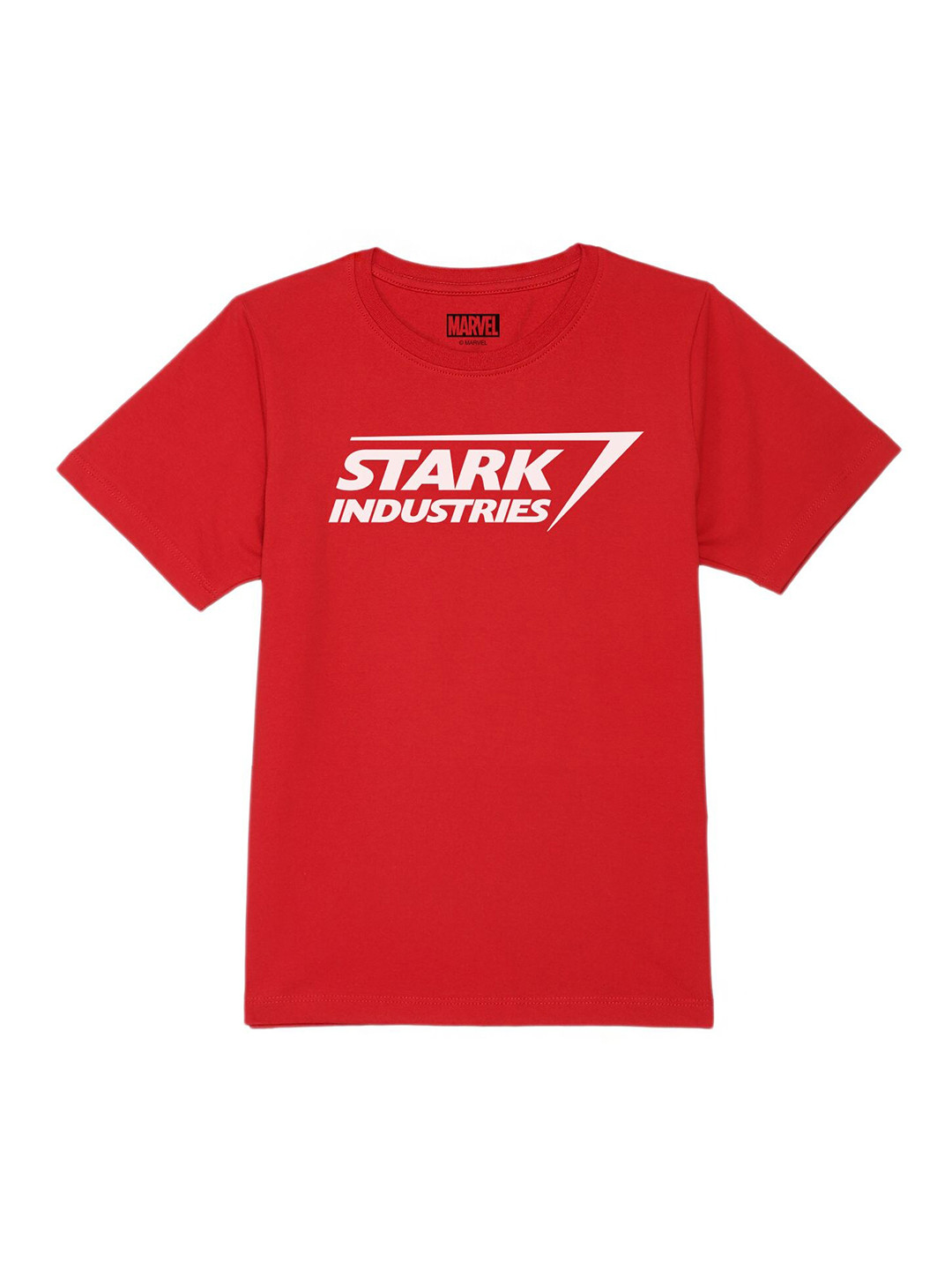 Marvel by Wear Your Mind Boys Red & White Typography Iron Man Printed T-shirt