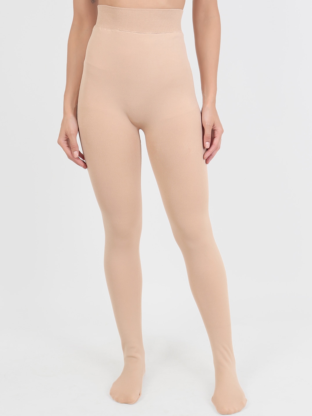 Buy Lebami Women Beige Solid Thermal Stockings - Thermal Bottoms for Women  15997900