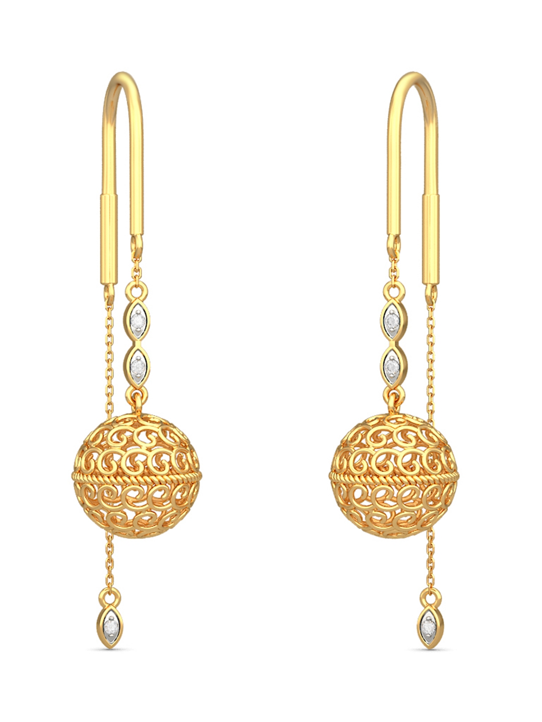 Buy Gold Sui Dhaga Earrings Online for Women  Vaibhav Jewellers