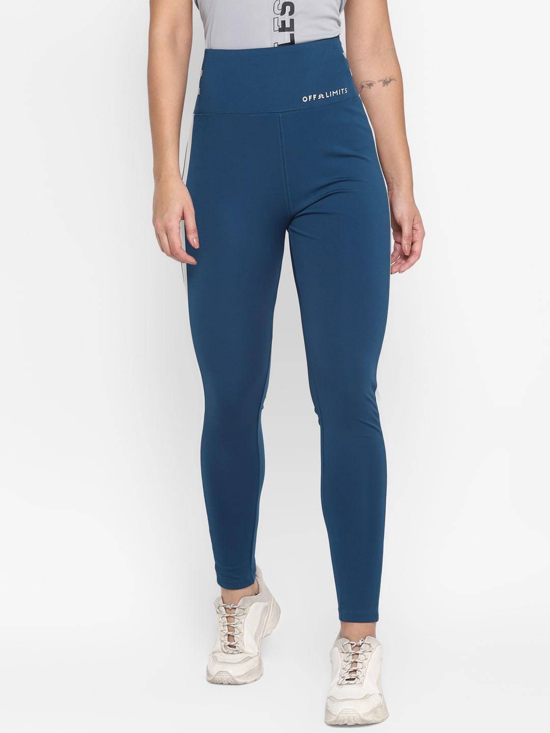 OFF LIMITS Women Blue & Grey Tights