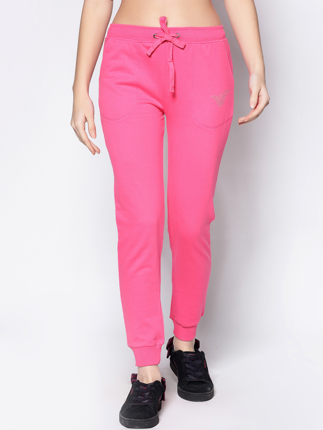 Sera Women Pink Solid Joggers
