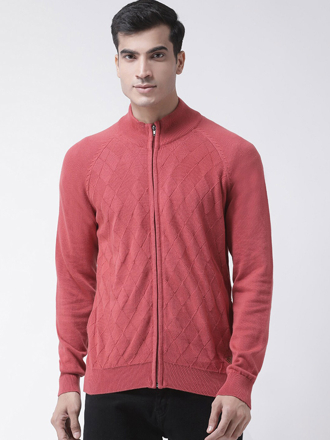 Club York Men Pink Cardigan Sweater