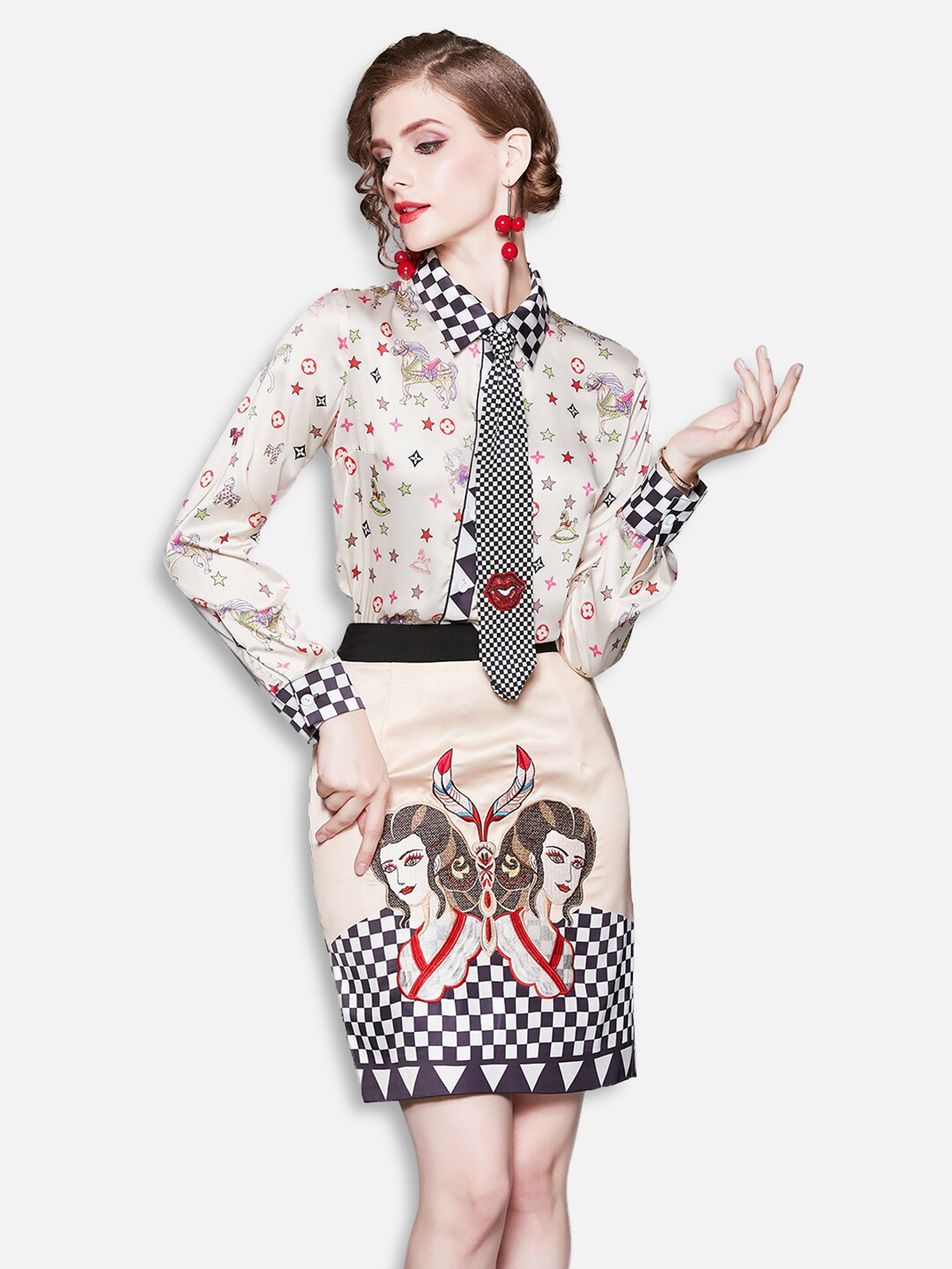 JC Collection Women Multicolored Clothing Set