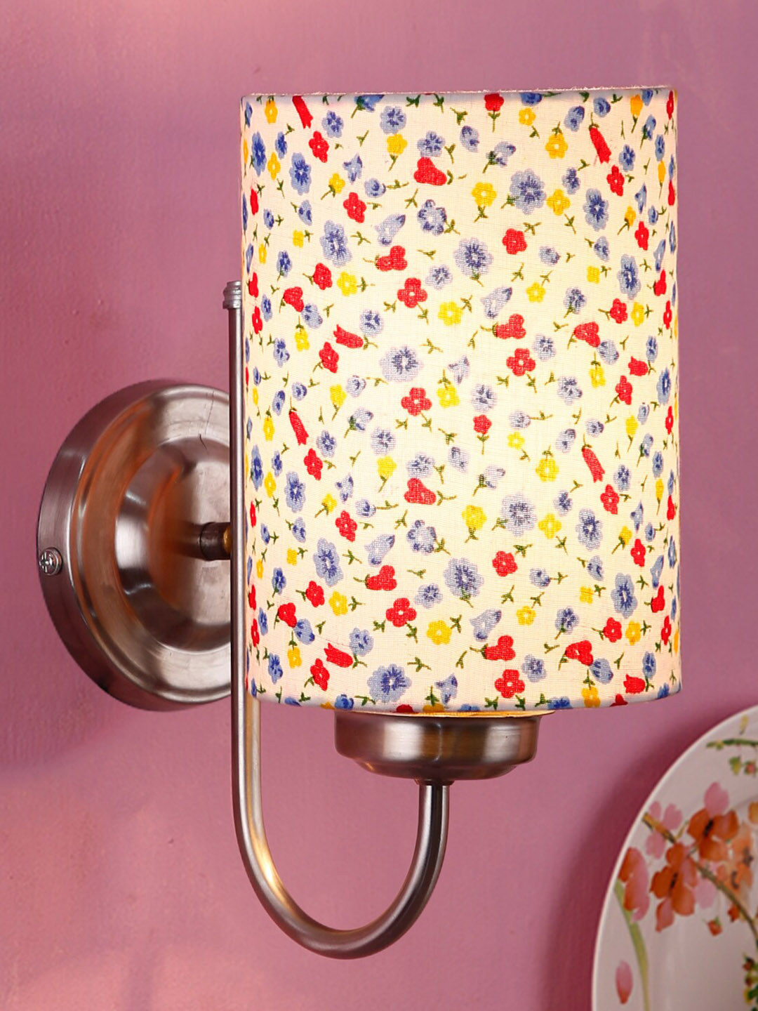 Devansh Multicolor Wall Mounted Lamp With Steel Base
