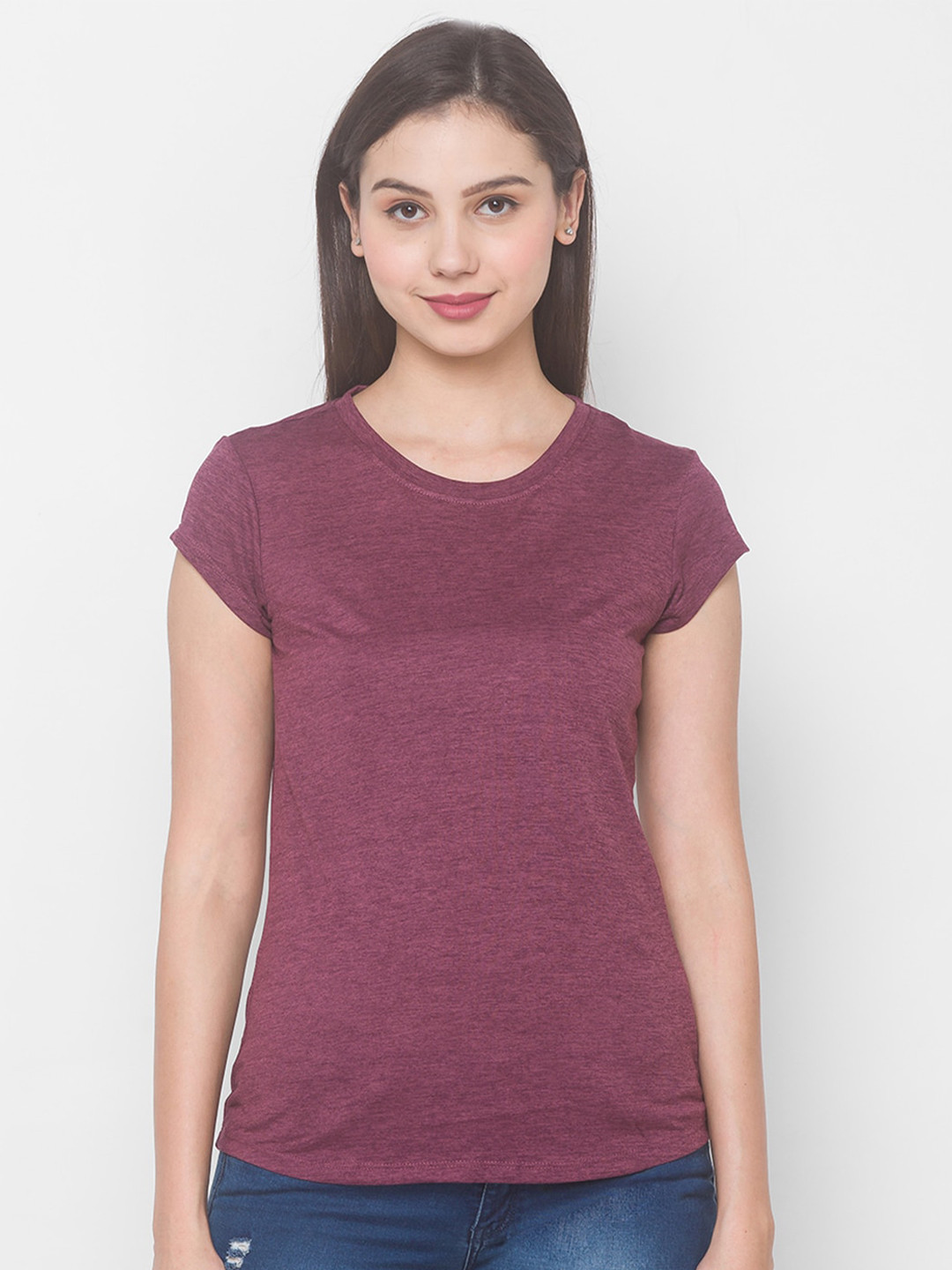 Globus Women Maroon T-shirt