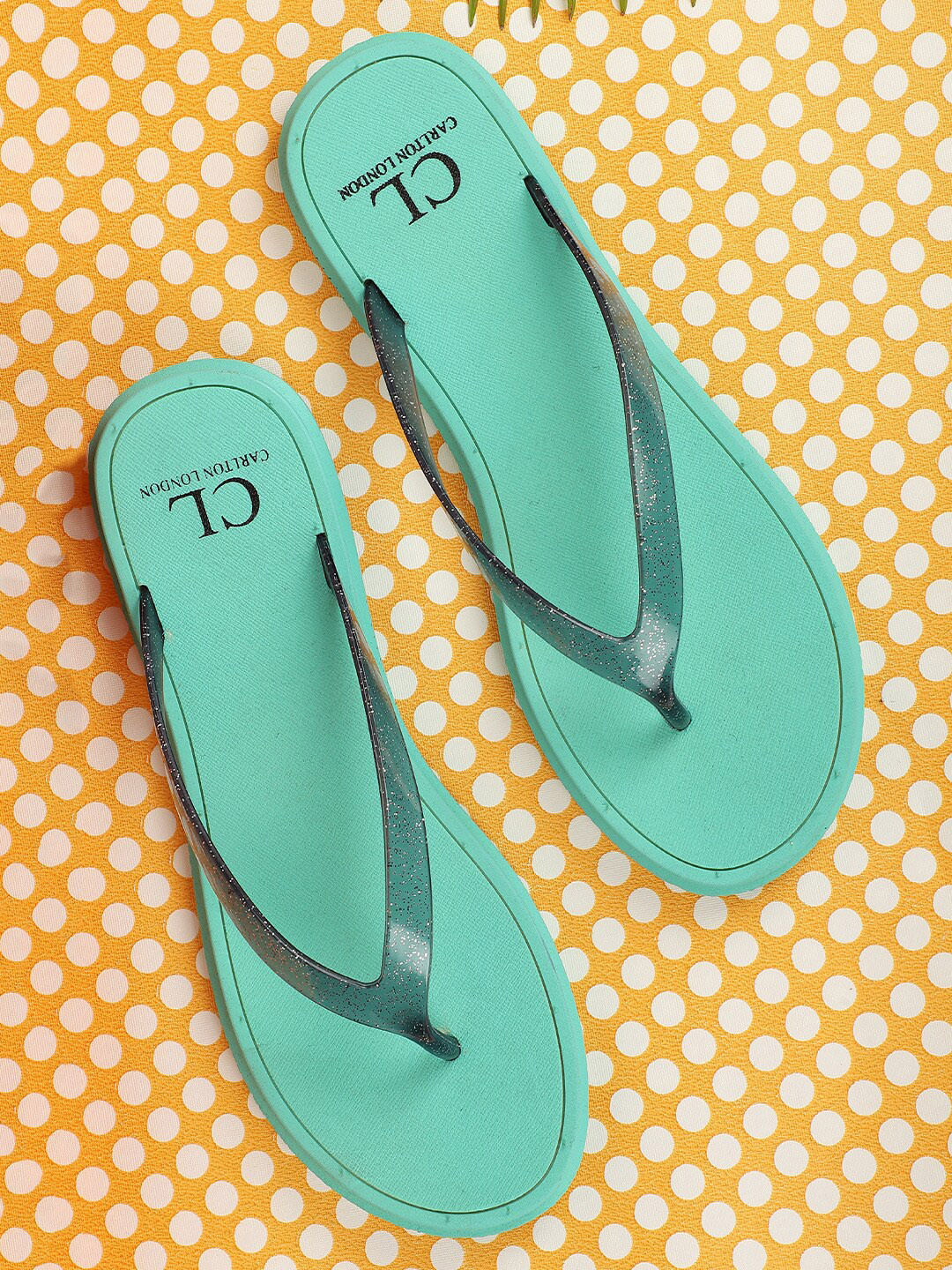 Carlton London Women Green Thong Flip-Flops