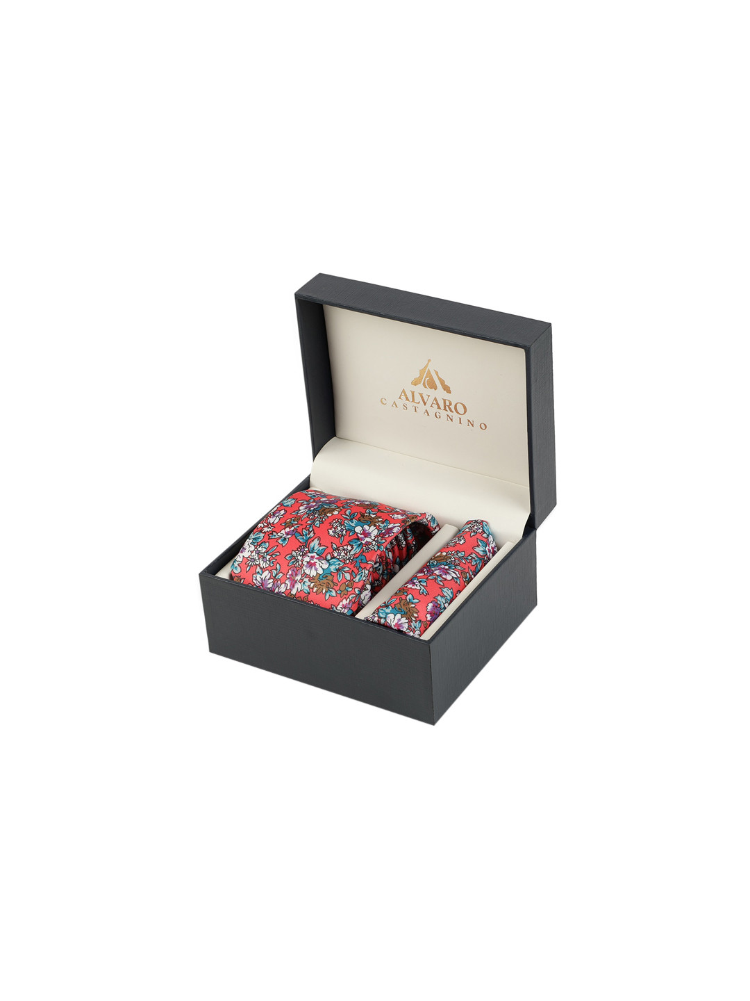Alvaro Castagnino Men Red & White Digital Printed Microfiber Accessory Gift Set