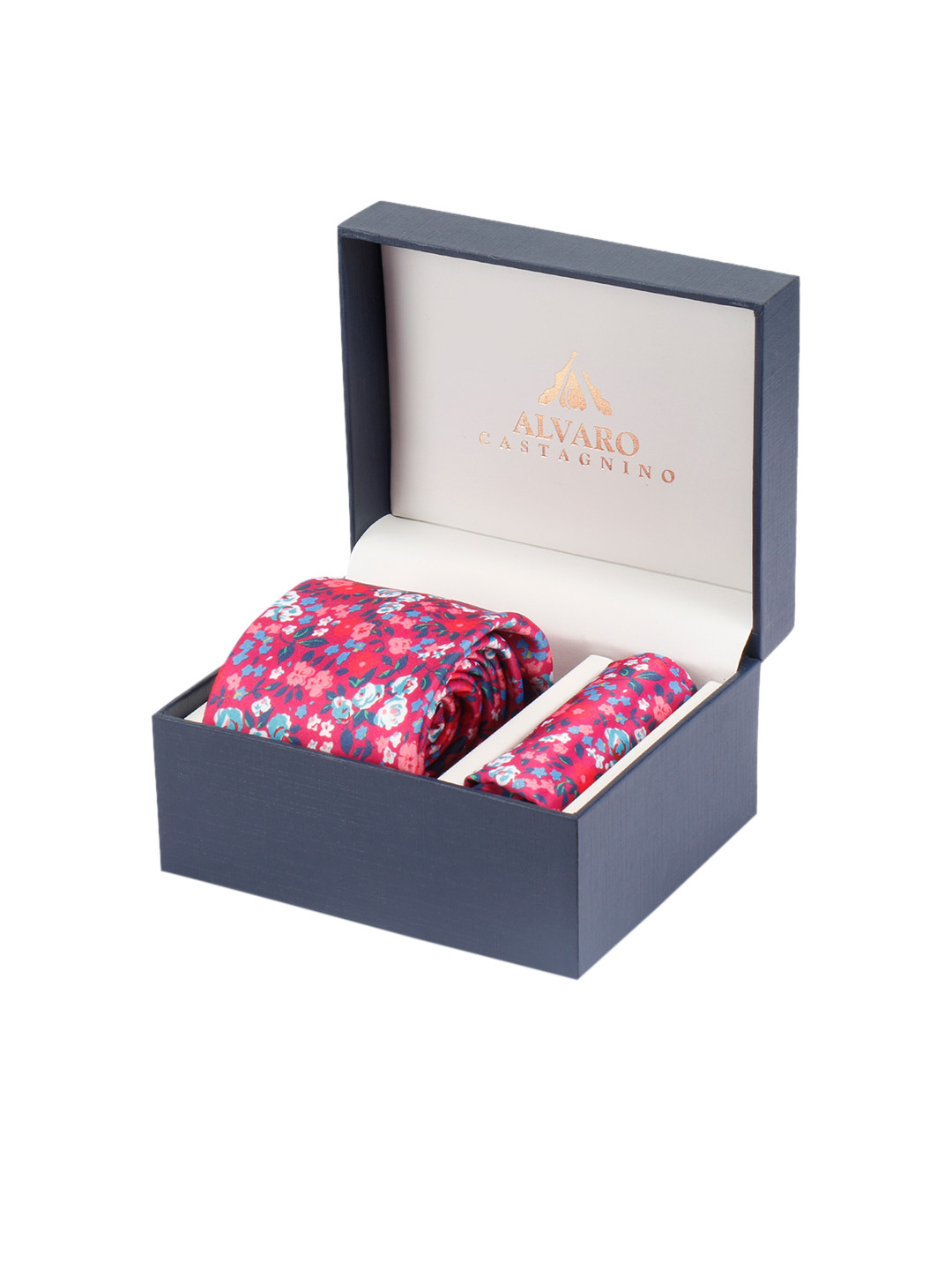 Alvaro Castagnino Men Red & White Digital Printed Microfiber Accessory Gift Set