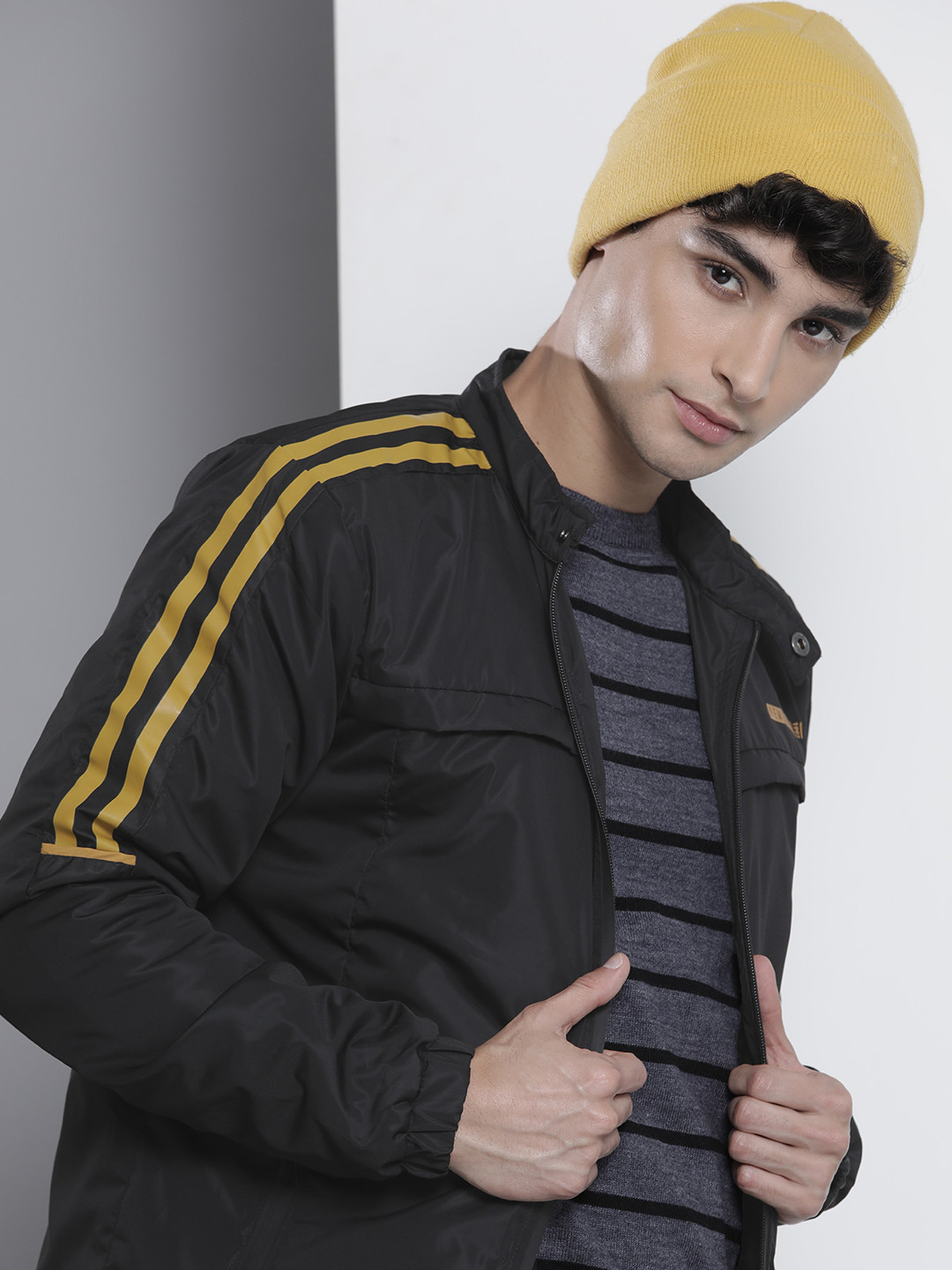 The Indian Garage Co Men Black Solid Tailored Jacket